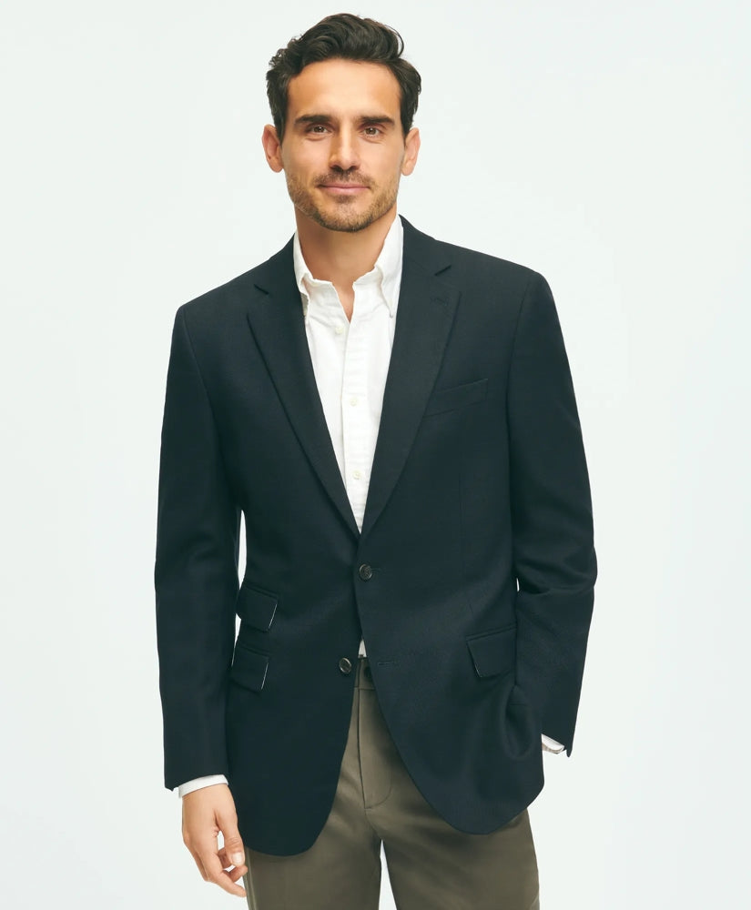 Traditional Fit Stretch Wool Hopsack Blazer | Brooks Brothers for sale