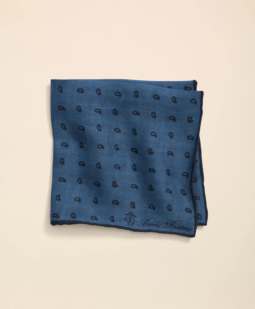 Linen Paisley Pocket Square | Brooks Brothers sale