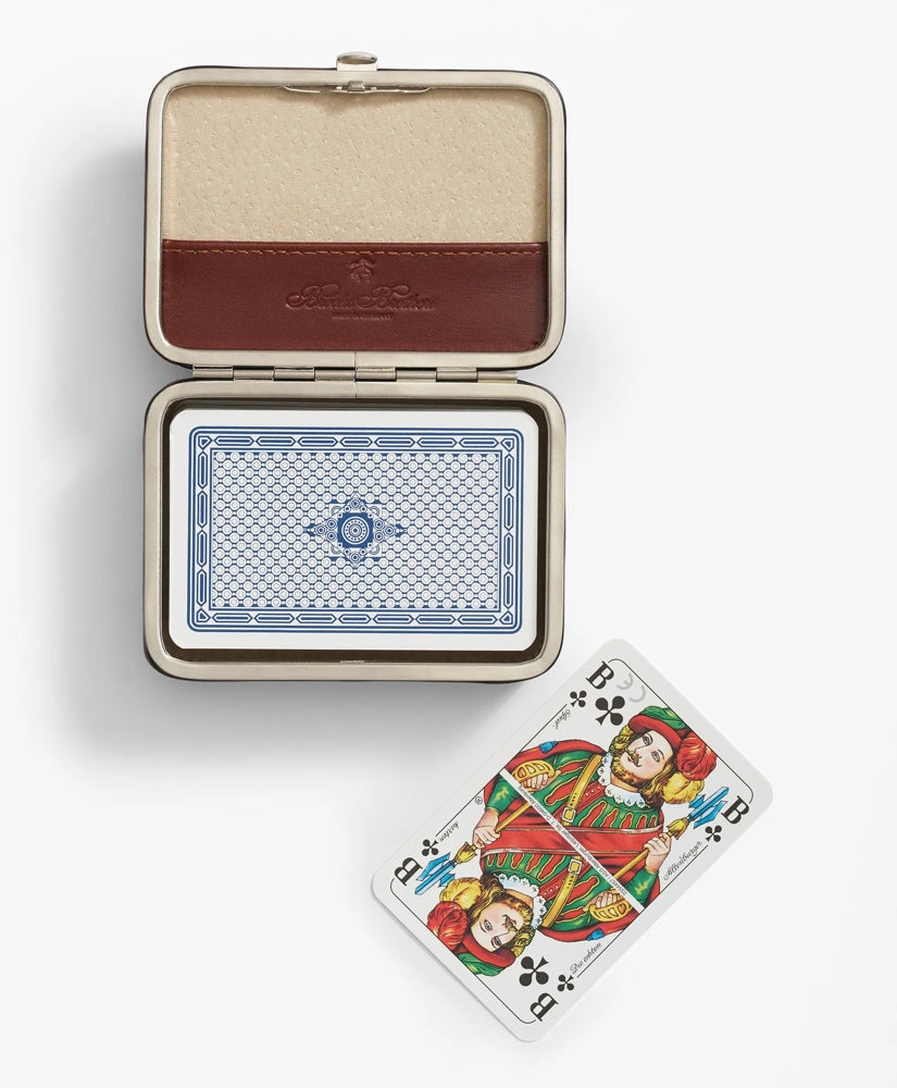 Travel Playing Cards With Calfskin Case | Brooks Brothers cheap