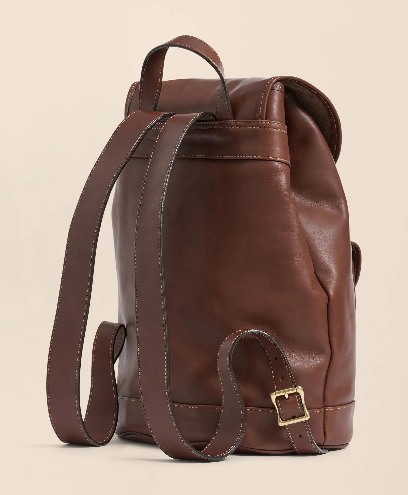 Leather Drawstring Backpack | Brooks Brothers online shop
