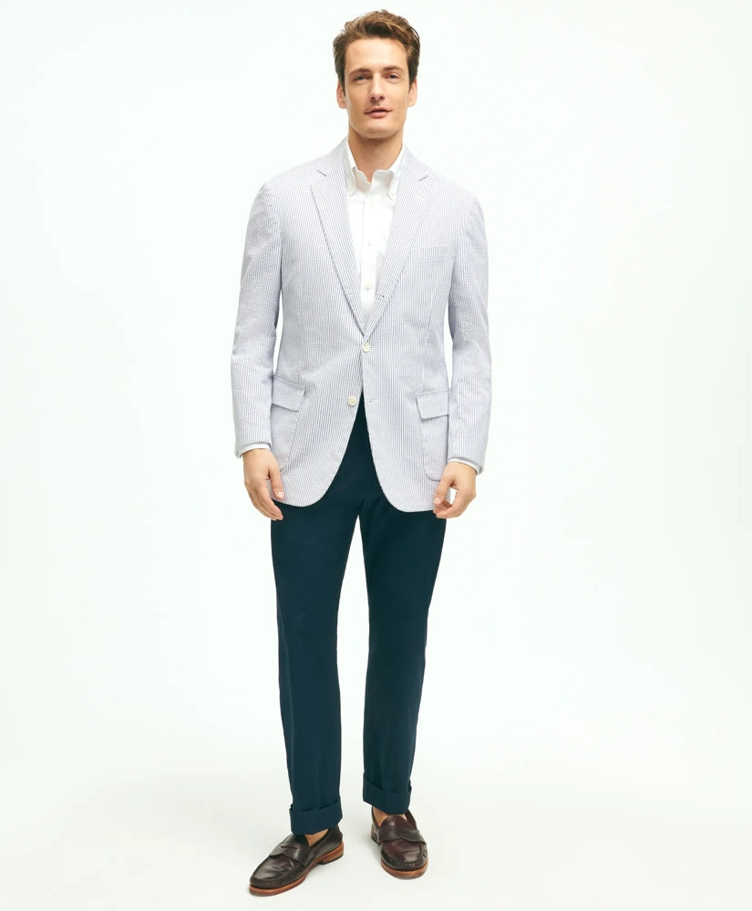 Classic Fit Stretch Cotton Seersucker Sport Coat | Brooks Brothers on sale