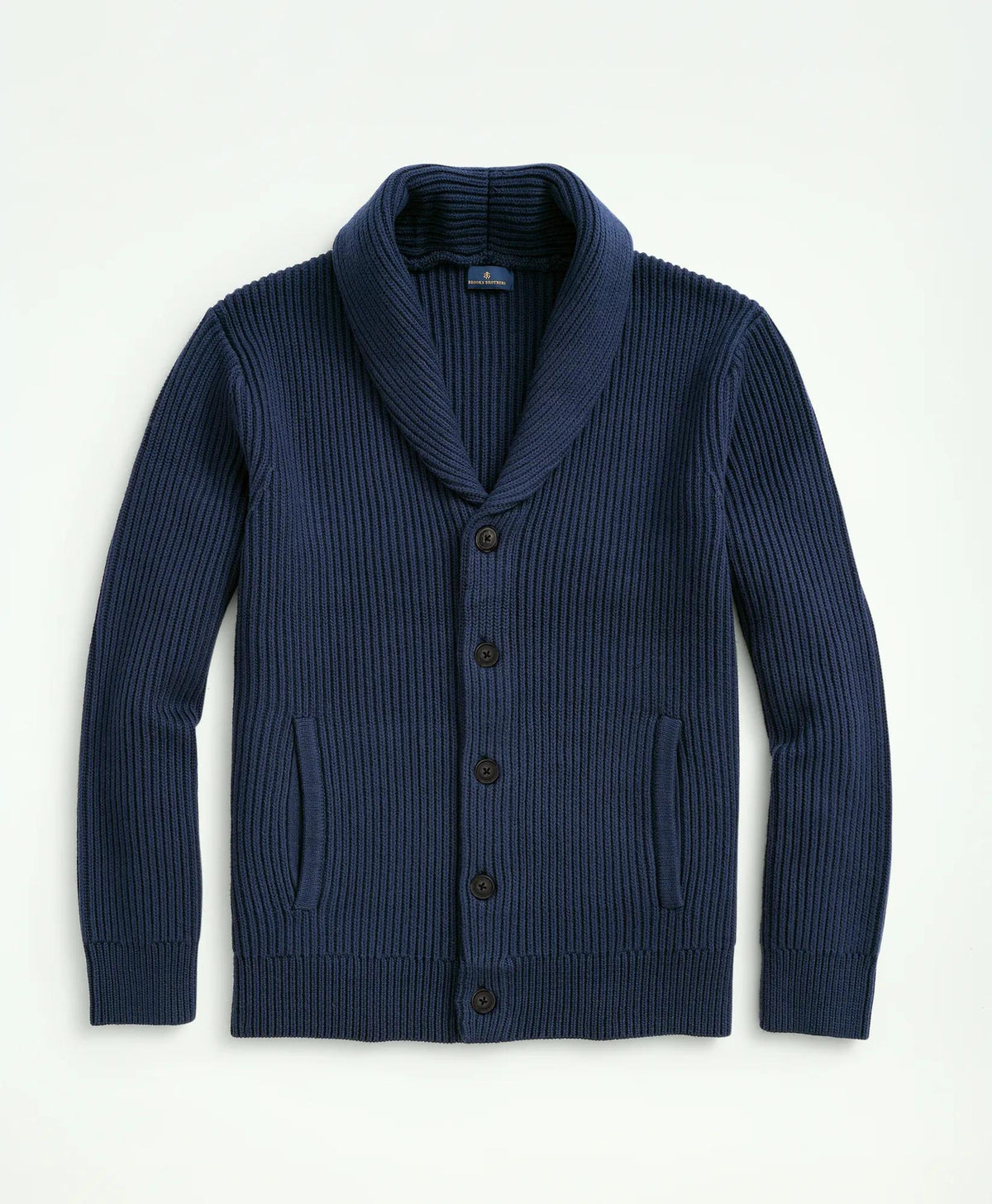 Ribbed Cotton Shawl Collar Cardigan | Brooks Brothers on sale