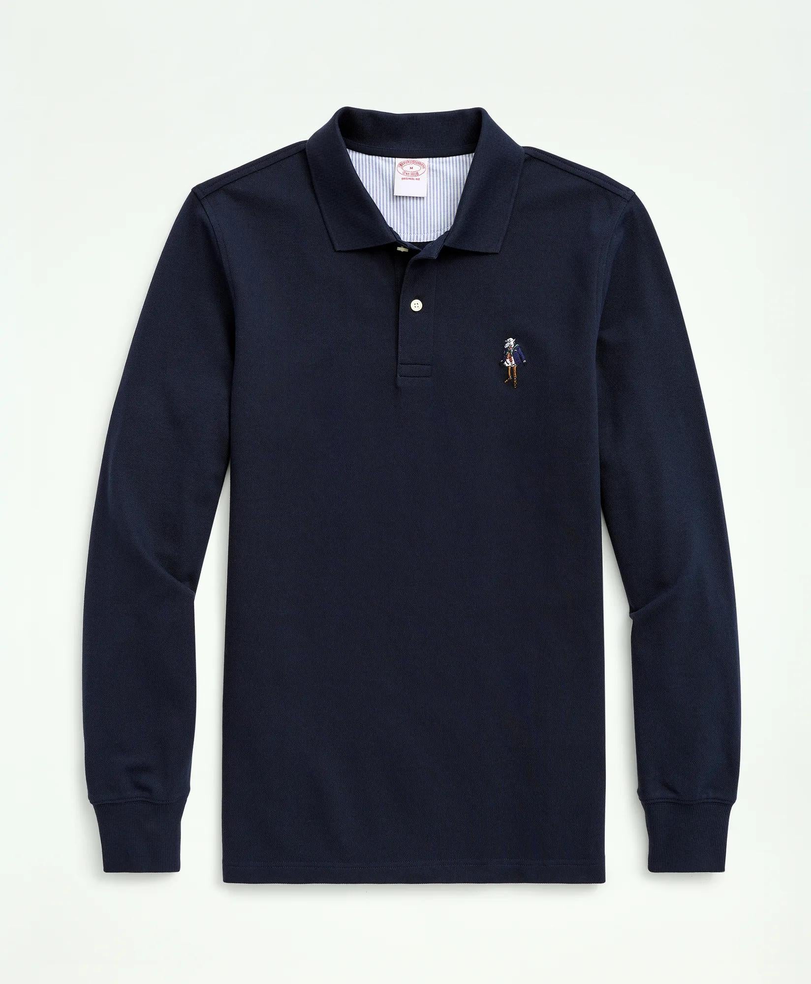 Henry Supima® Long-Sleeve Polo Shirt | Brooks Brothers sale