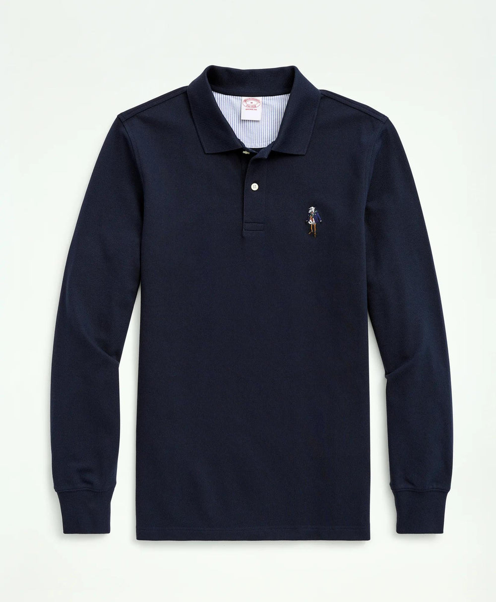 Henry Supima® Long-Sleeve Polo Shirt | Brooks Brothers sale