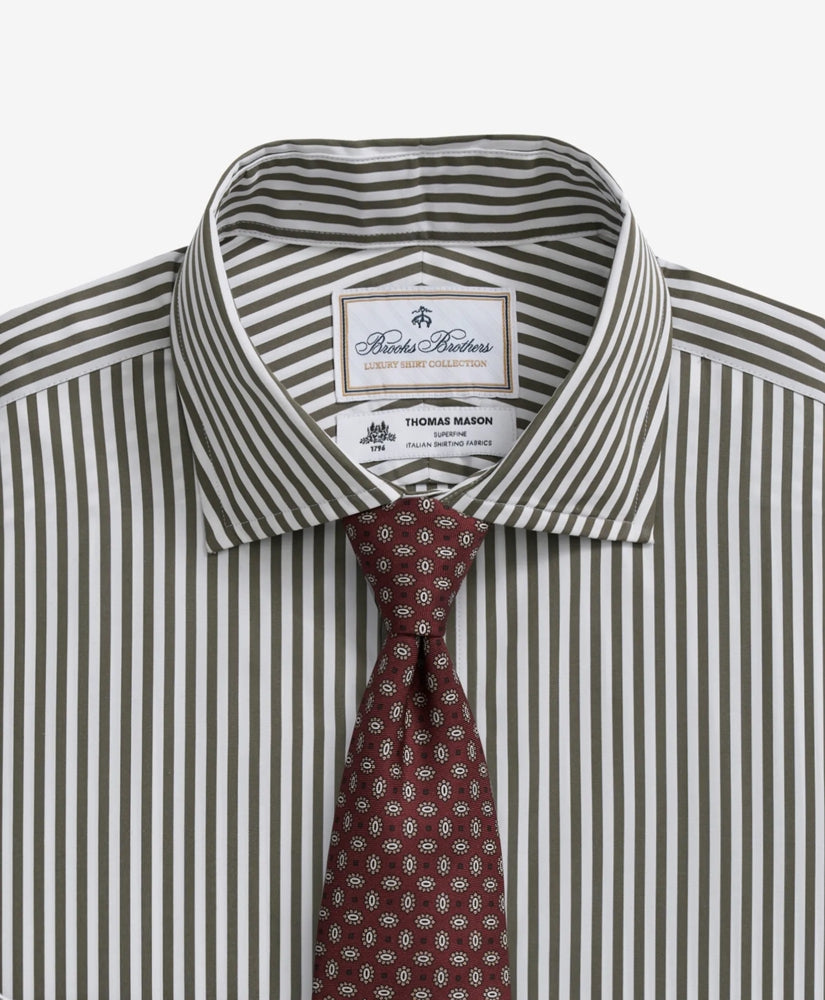Brooks Brothers X Thomas Mason® Cotton English Collar, Striped Dress Shirt | Brooks Brothers online