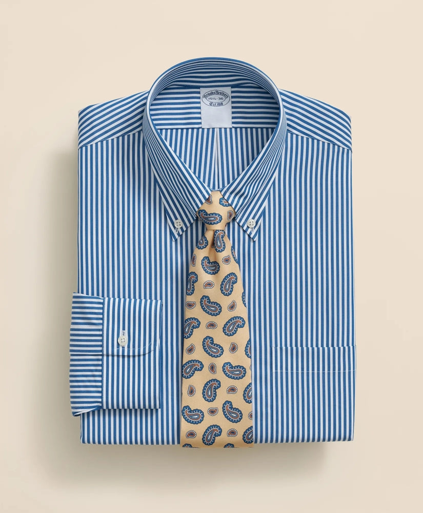 Pure Supima® Cotton Regular-Finish Polo Button Down Collar, Candy Stripe Dress Shirt | Brooks Brothers online