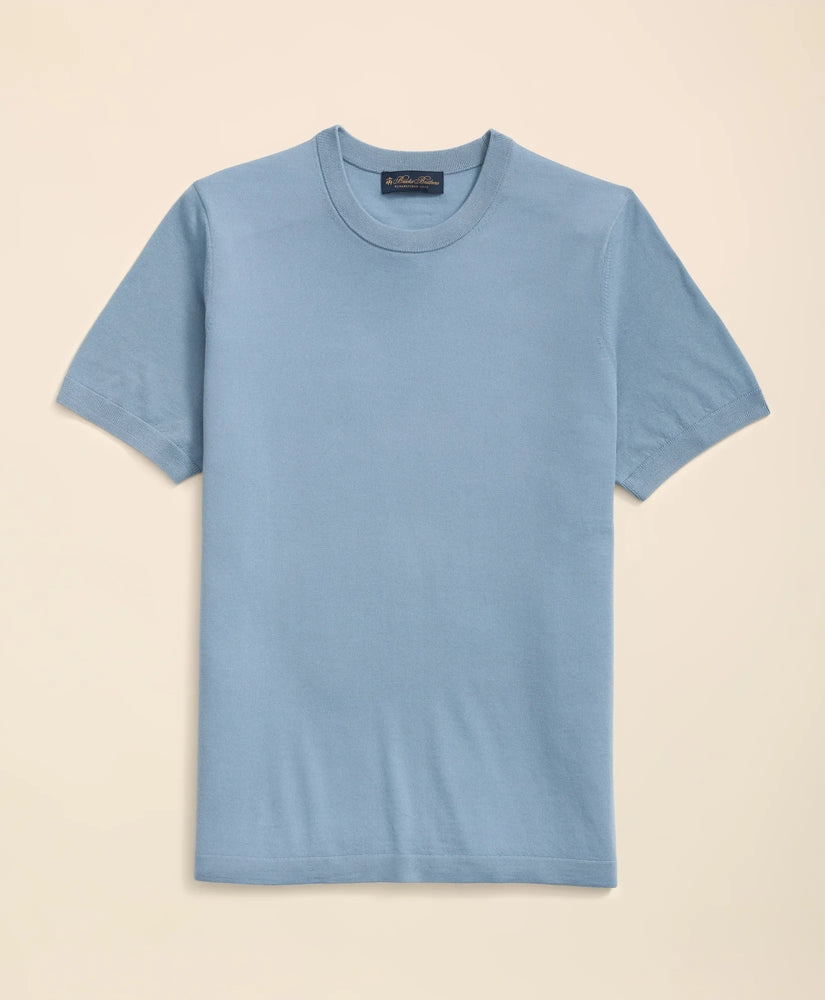 Lightweight Luxe All-Season Sweater, Short Sleeve Crewneck | Brooks Brothers online