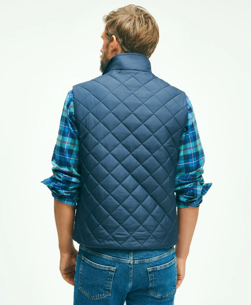 Water Repellent Diamond Quilted Vest | Brooks Brothers on sale