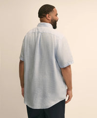 Big & Tall Sport Shirt, Short-Sleeve Irish Linen | Brooks Brothers online
