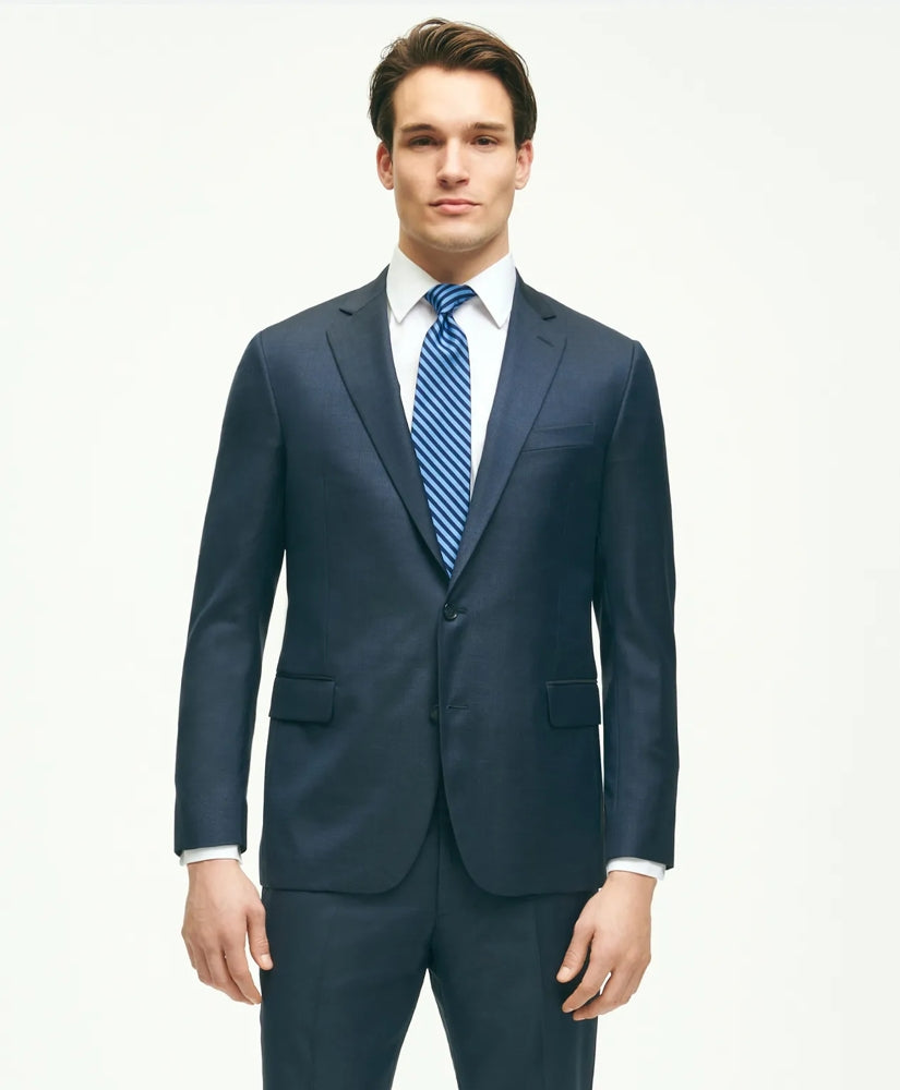 Classic Fit Wool Tic 1818 Suit | Brooks Brothers online shop