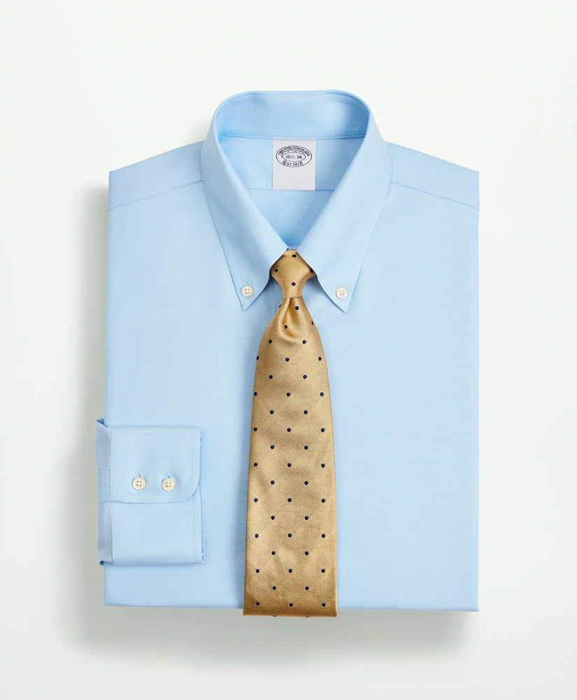 Stretch Supima® Cotton Non-Iron Twill Button-Down Collar Dress Shirt | Brooks Brothers online shop