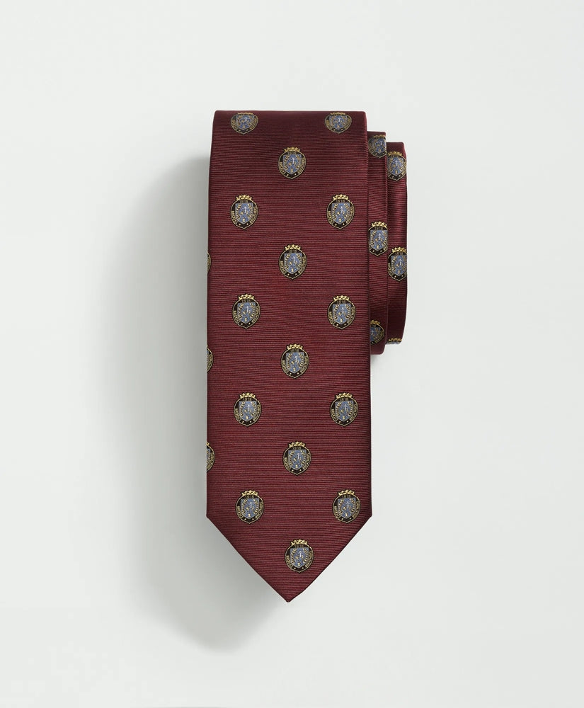 Silk BB Crest Embroidered Tie | Brooks Brothers online shop