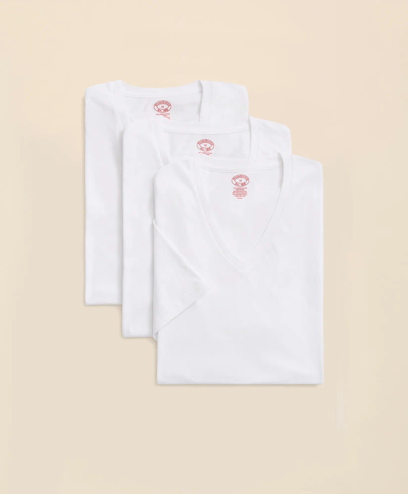 Supima® Cotton V-Neck Undershirt-3 Pack | Brooks Brothers sale