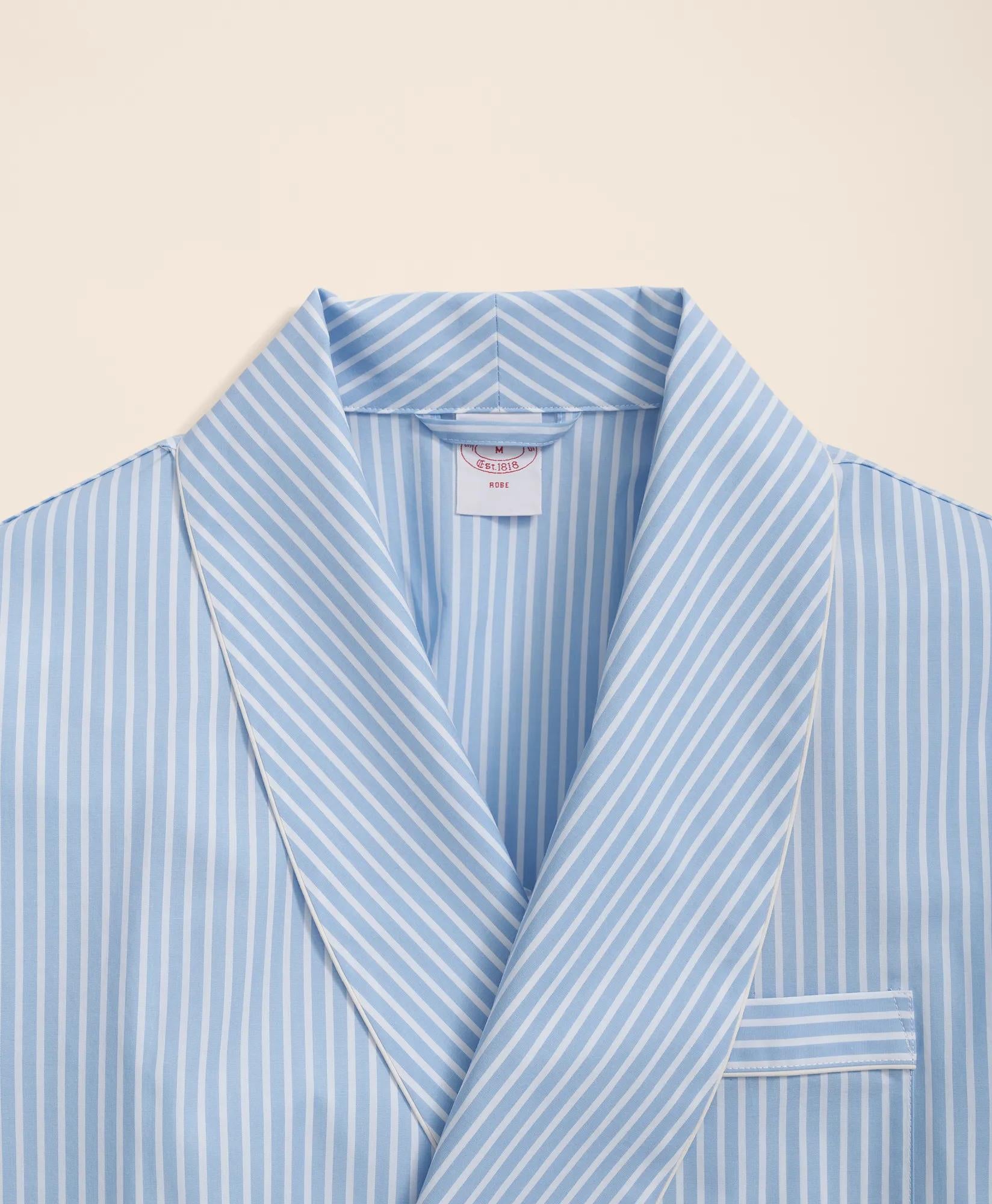 Cotton Broadcloth Bengal Striped Robe | Brooks Brothers for sale