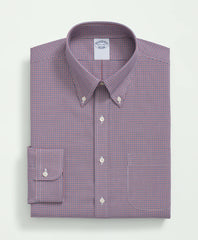 Big & Tall Stretch Supima® Cotton Non-Iron Poplin Polo Button-Down Collar, Checked Dress Shirt | Brooks Brothers cheap