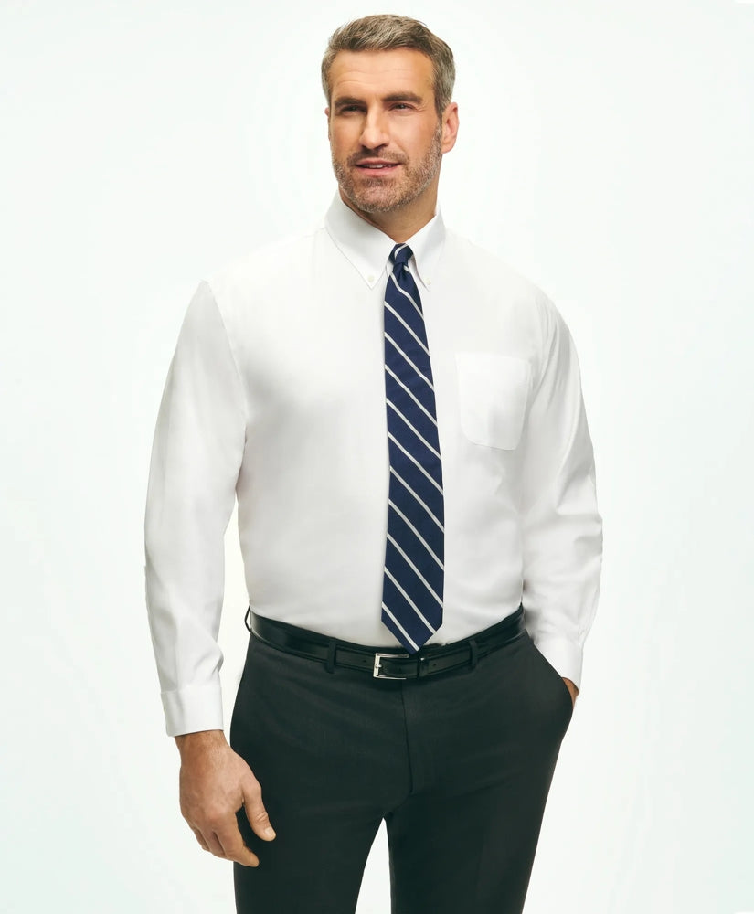 Big & Tall Stretch Dress Shirt, Non-Iron Pinpoint Button-Down Collar | Brooks Brothers cheap