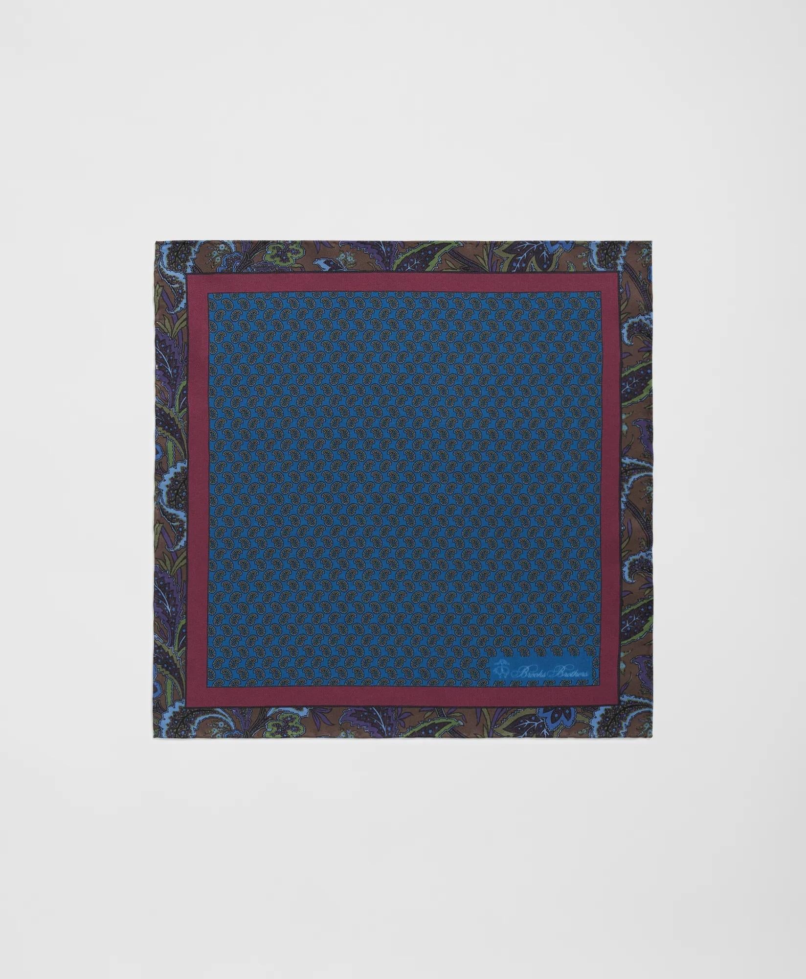 Paisley Border Silk Pocket Square | Brooks Brothers on sale