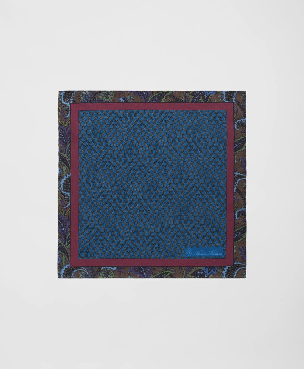 Paisley Border Silk Pocket Square | Brooks Brothers on sale