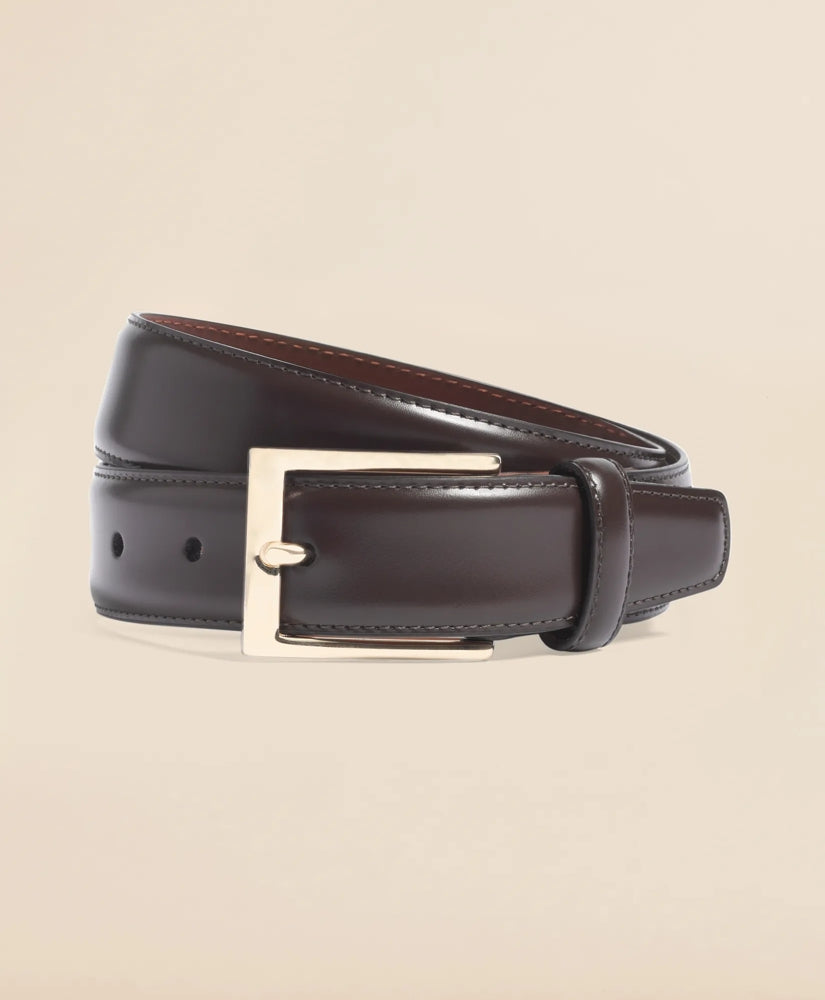 Gold Buckle Leather Dress Belt | Brooks Brothers cheap