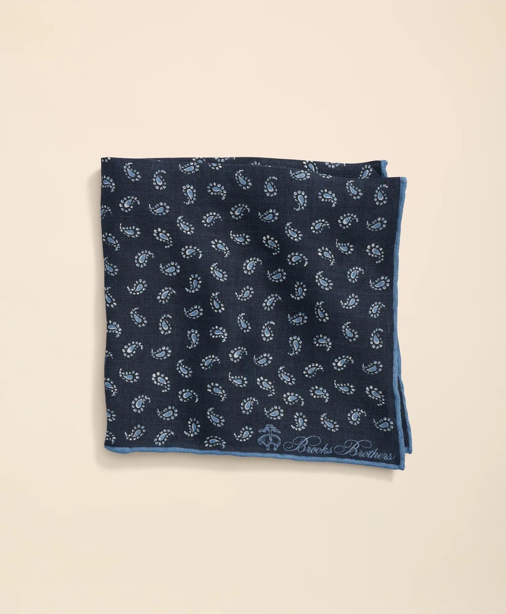 Linen Paisley Pocket Square | Brooks Brothers for sale