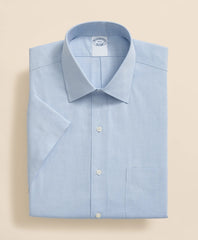 Stretch Supima® Cotton Non-Iron Ainsley Collar, Short-Sleeve Dress Shirt | Brooks Brothers on sale