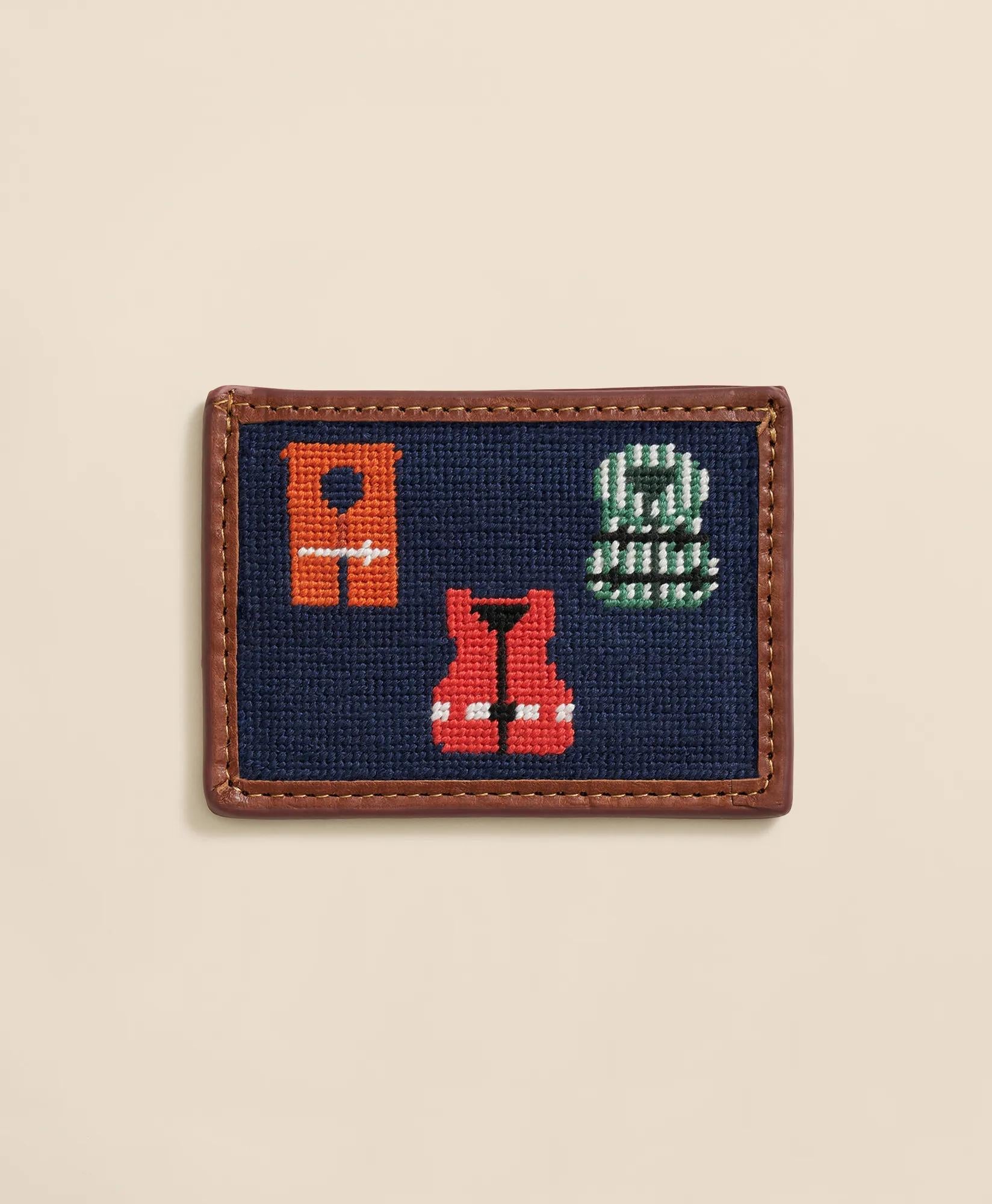 Smathers & Branson Needlepoint Life Vest Card Case | Brooks Brothers online shop