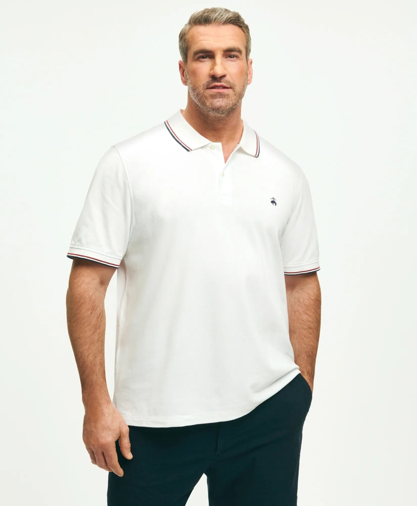 Big & Tall Golden Fleece® Supima® Tipped Polo Shirt | Brooks Brothers discount