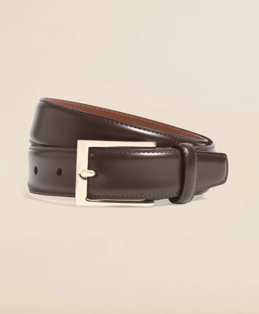 Gold Buckle Leather Dress Belt | Brooks Brothers cheap