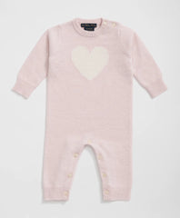 Cashmere Heart Motif Onesie | Brooks Brothers discount