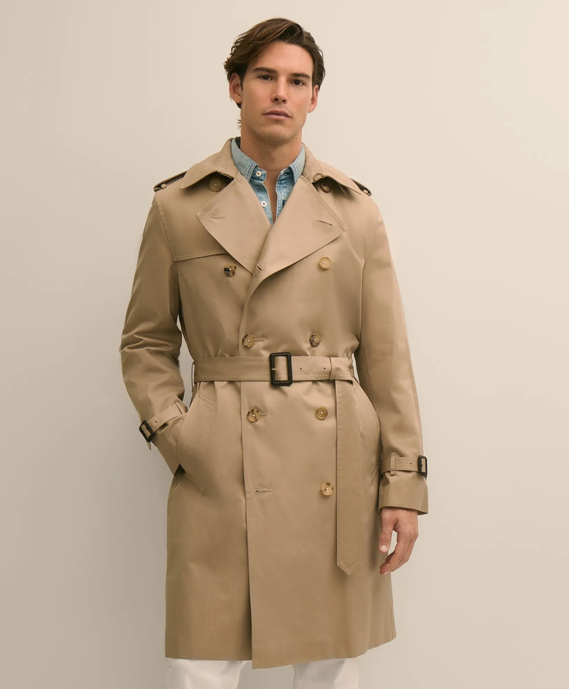 Supima® Cotton Gabardine Trench Coat | Brooks Brothers online shop