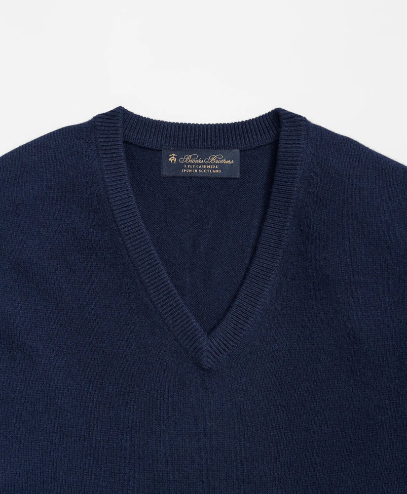 Big & Tall 3-Ply Cashmere V-Neck Sweater | Brooks Brothers on sale