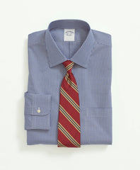 Stretch Supima® Cotton Non-Iron Pinpoint Oxford Ainsley Collar, Gingham Dress Shirt | Brooks Brothers online shop