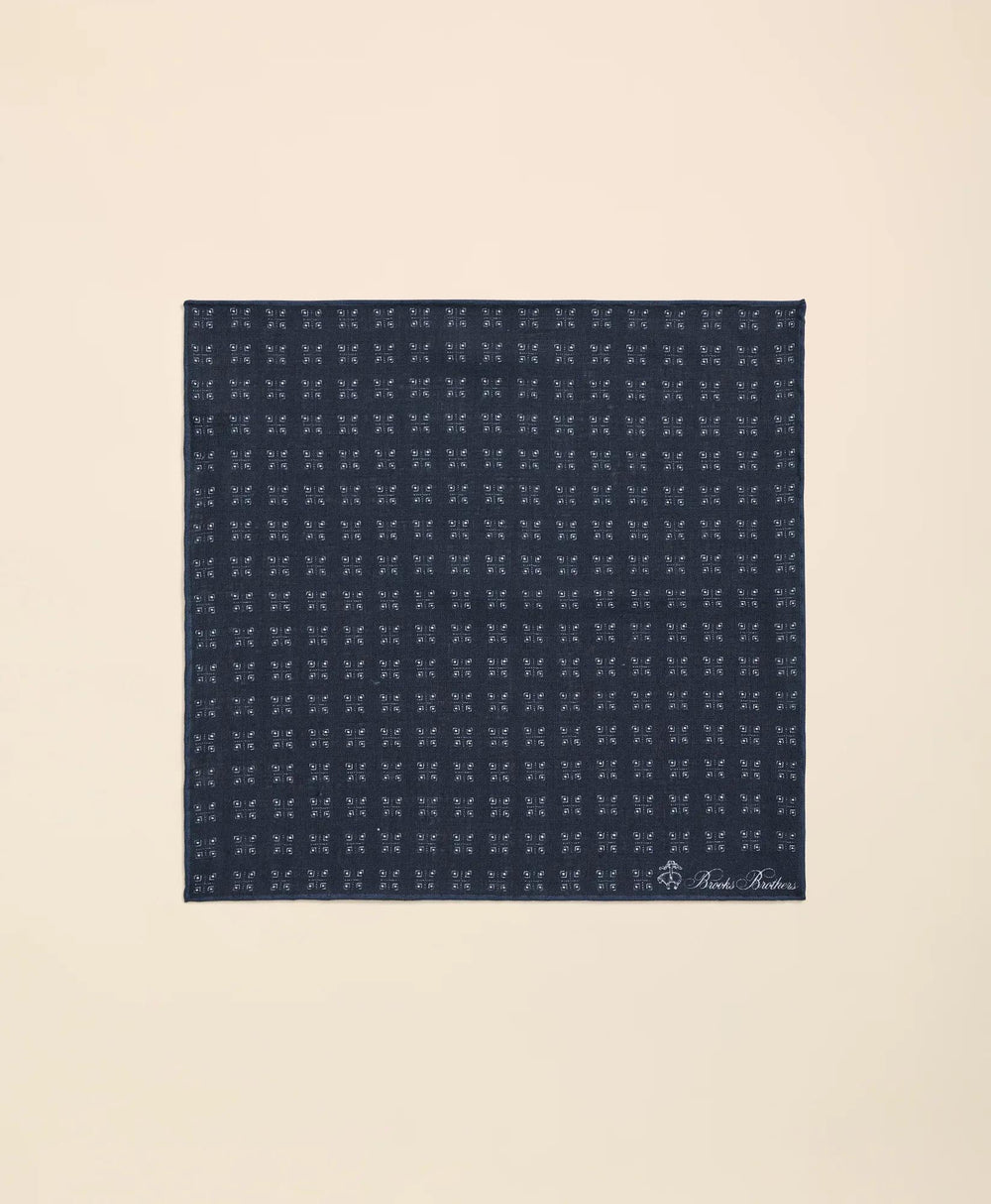 Linen Geometric Pocket Square | Brooks Brothers for sale