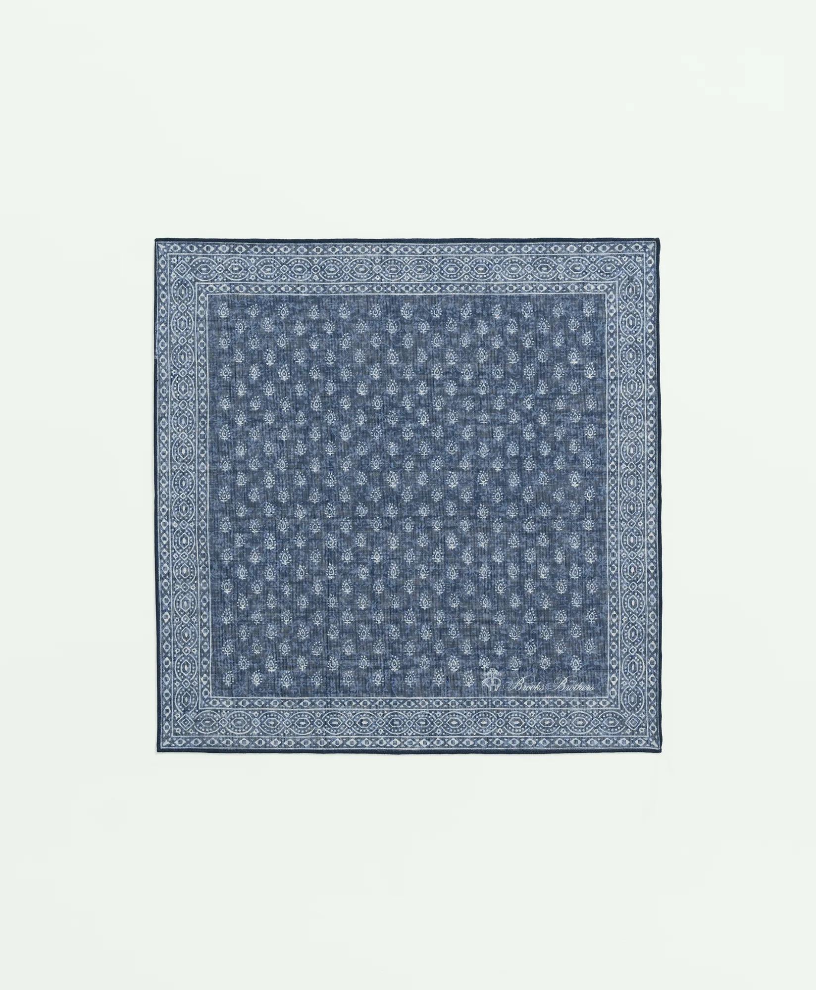 Batik Foulard Cotton-Linen Pocket Square | Brooks Brothers online shop