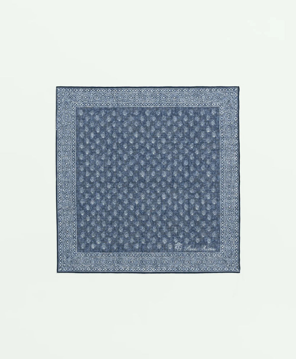 Batik Foulard Cotton-Linen Pocket Square | Brooks Brothers online shop