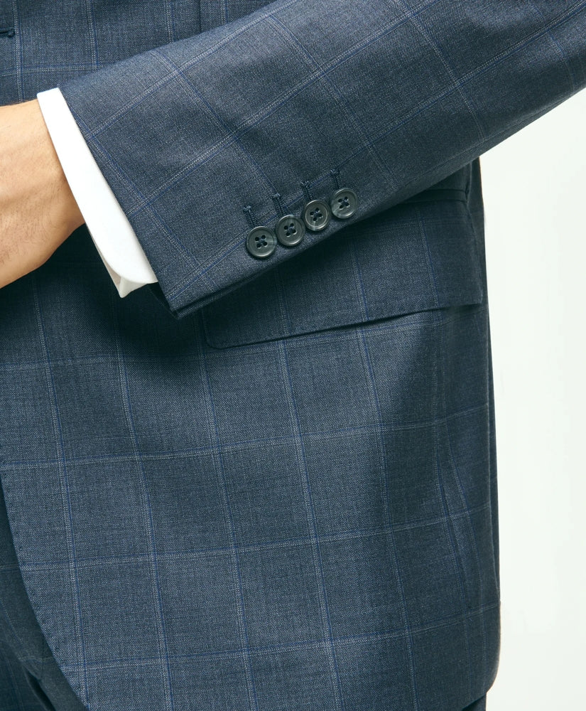 Traditional Fit Wool Windowpane 1818 Suit | Brooks Brothers online
