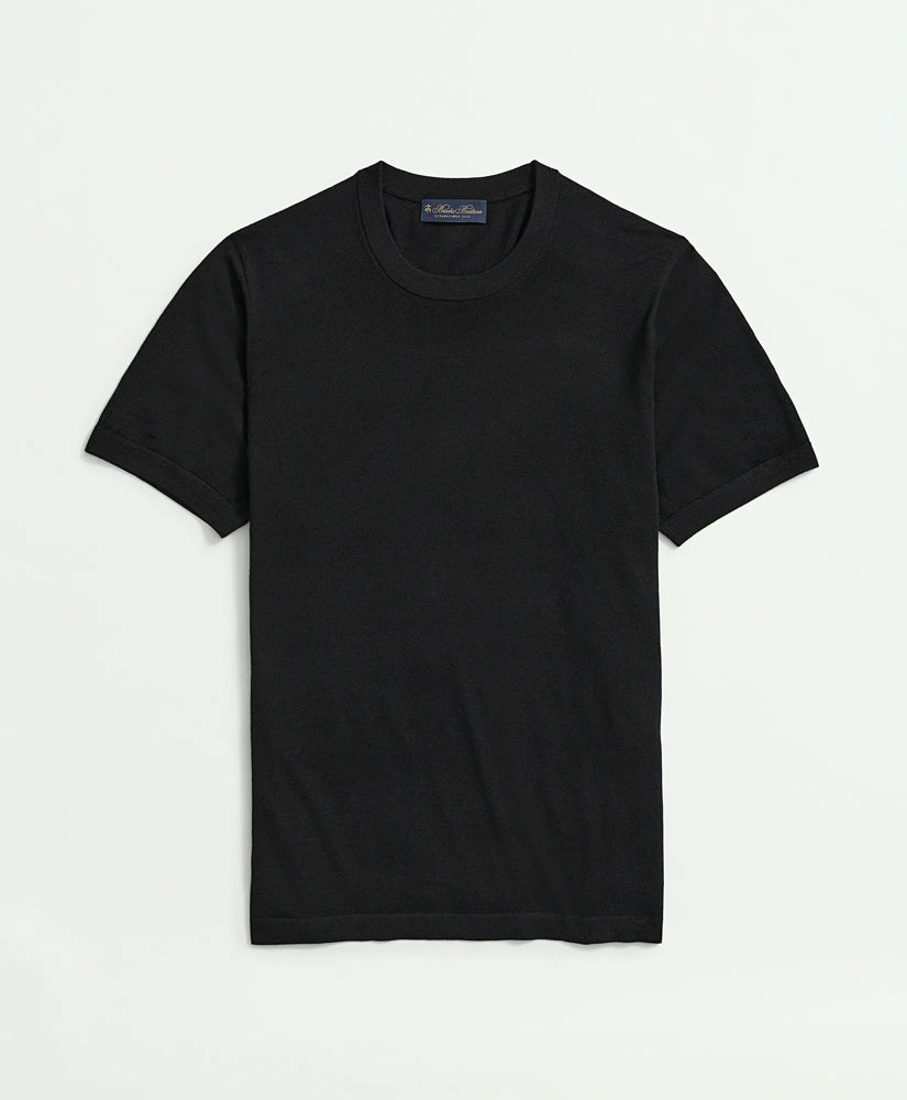 Lightweight Luxe All-Season Sweater, Short Sleeve Crewneck | Brooks Brothers online