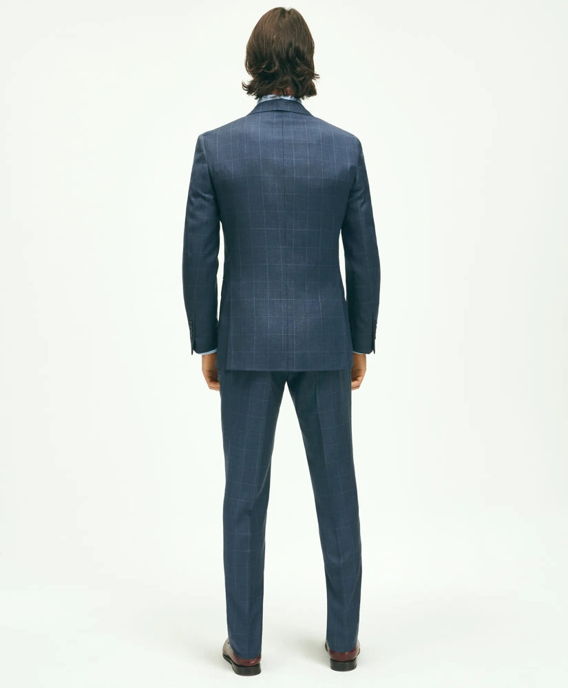 Slim Fit Wool Windowpane 1818 Suit | Brooks Brothers online