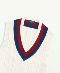 Vintage-Inspired Tennis V-Neck Vest in Supima® Cotton | Brooks Brothers cheap