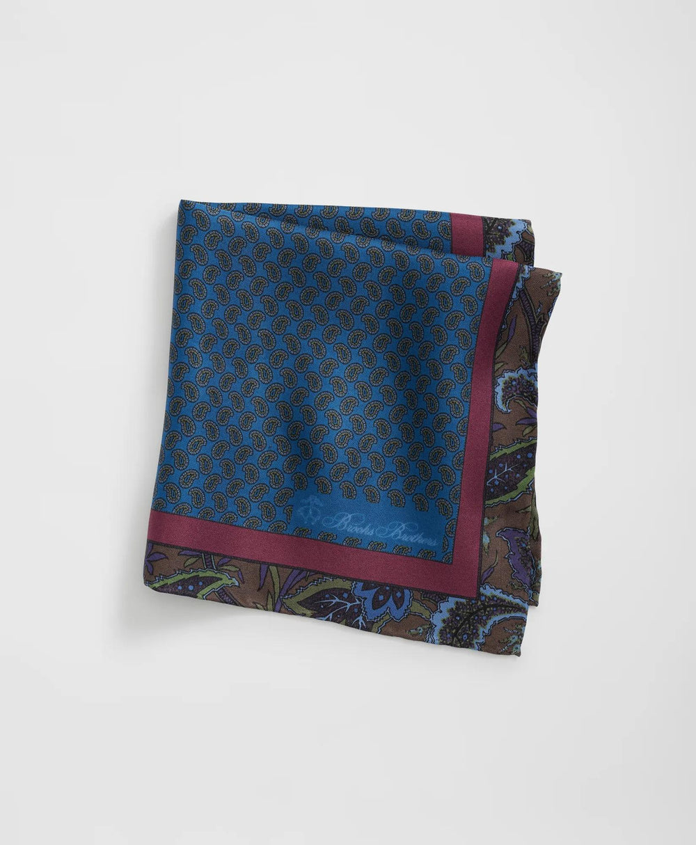 Paisley Border Silk Pocket Square | Brooks Brothers on sale