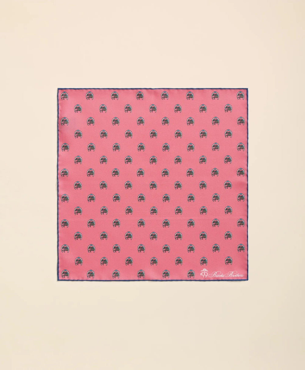 Silk Equestrian Motif Pocket Square | Brooks Brothers for sale