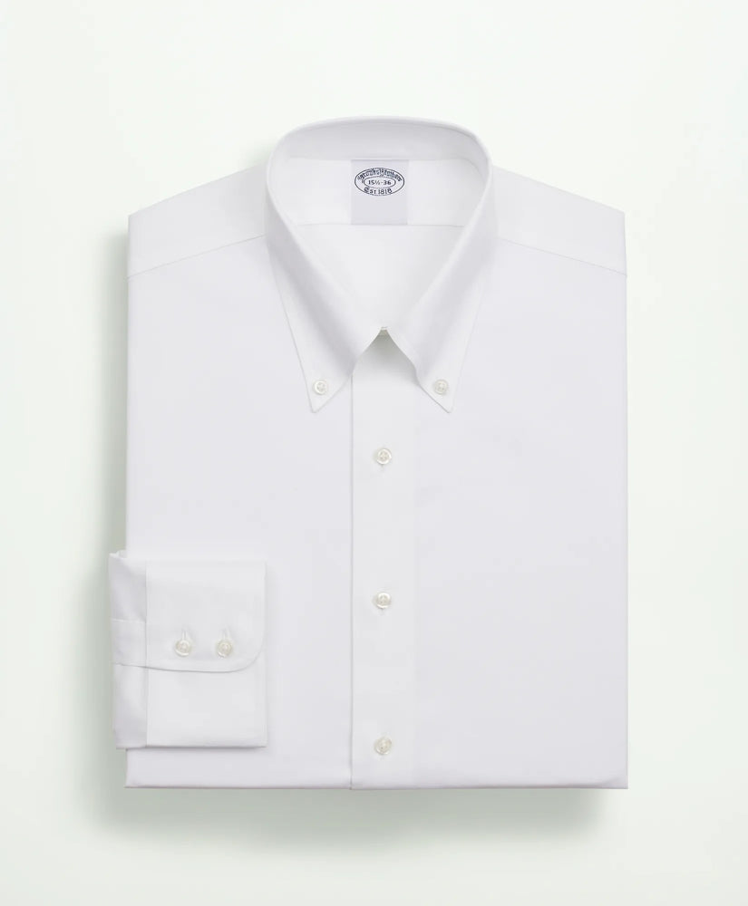 Stretch Supima® Cotton Non-Iron Twill Button-Down Collar Dress Shirt | Brooks Brothers online shop