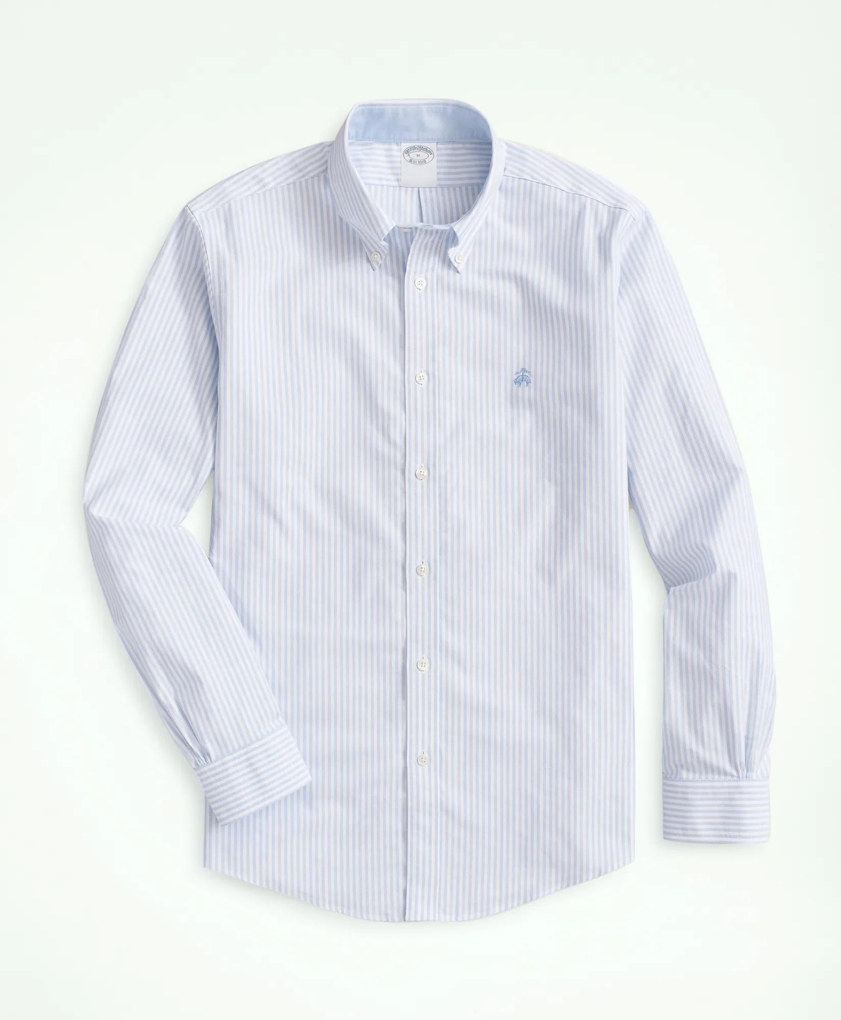 Stretch Non-Iron Oxford Button-Down Collar, Bengal Stripe Sport Shirt | Brooks Brothers for sale
