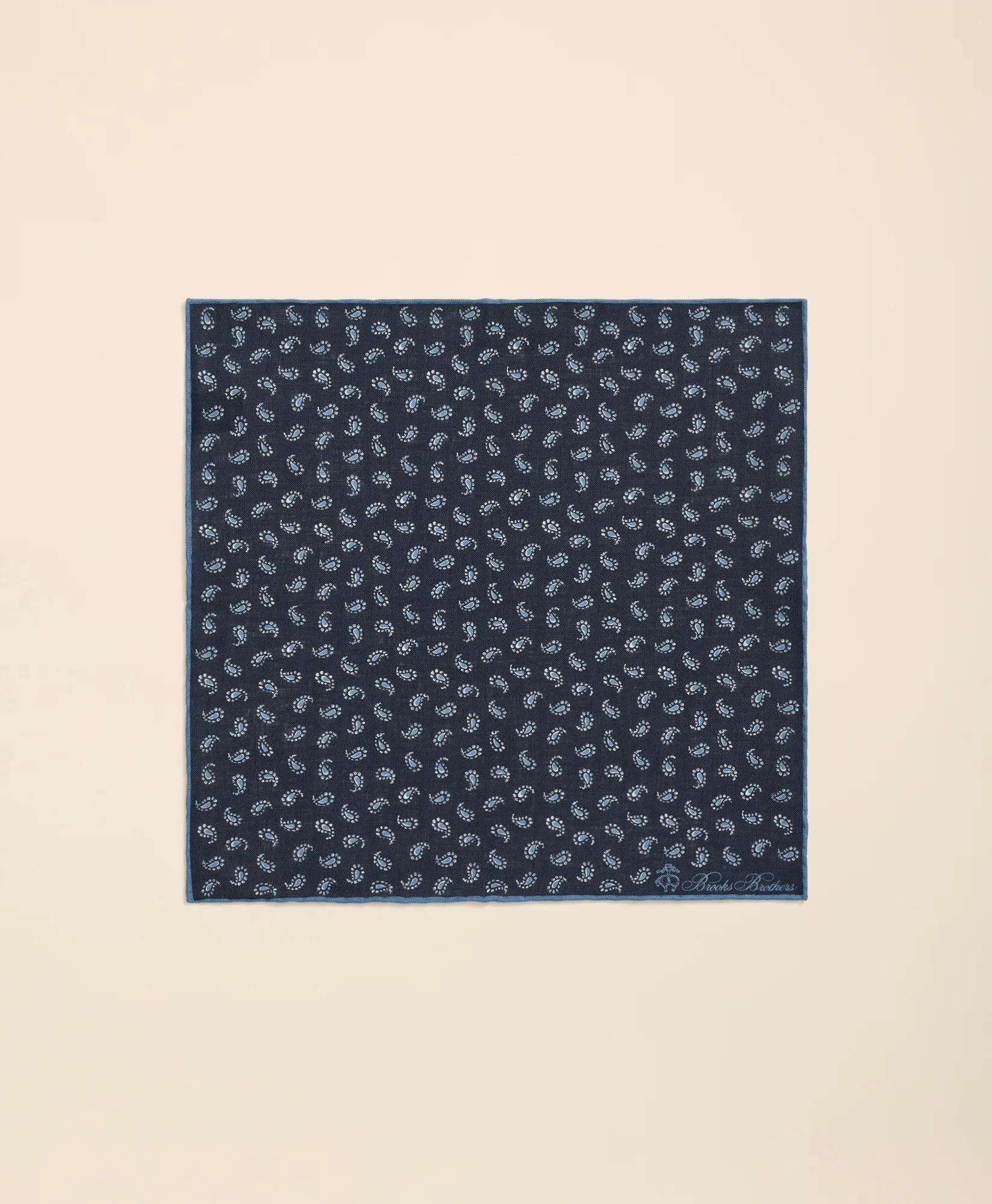 Linen Paisley Pocket Square | Brooks Brothers for sale