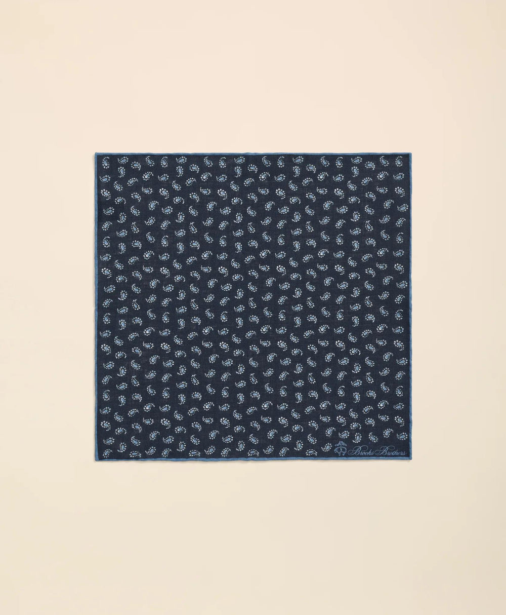 Linen Paisley Pocket Square | Brooks Brothers for sale