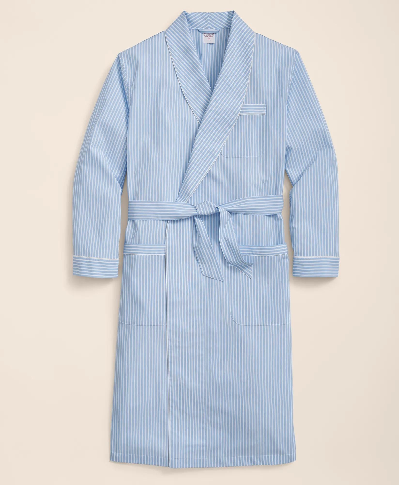 Cotton Broadcloth Bengal Striped Robe | Brooks Brothers for sale