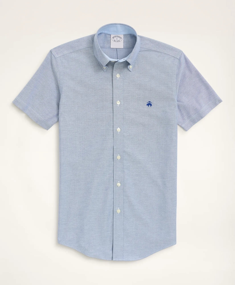 Stretch Non-Iron Oxford Button-Down Collar Short-Sleeve Sport Shirt | Brooks Brothers online shop