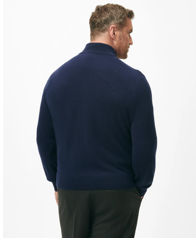 Big & Tall 3-Ply Cashmere Quarter-Zip Sweater | Brooks Brothers on sale