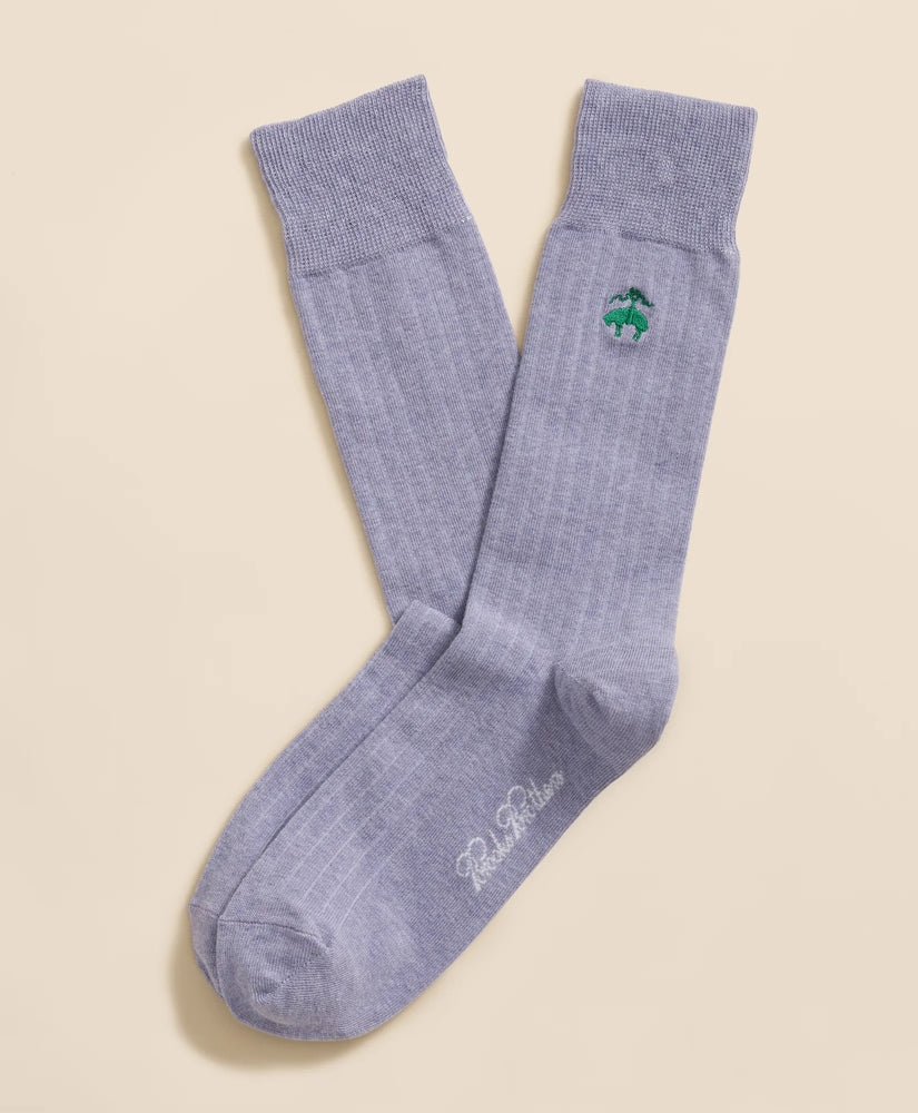 Cotton Blend Ribbed Socks with Embroidered Golden Fleece® | Brooks Brothers for sale