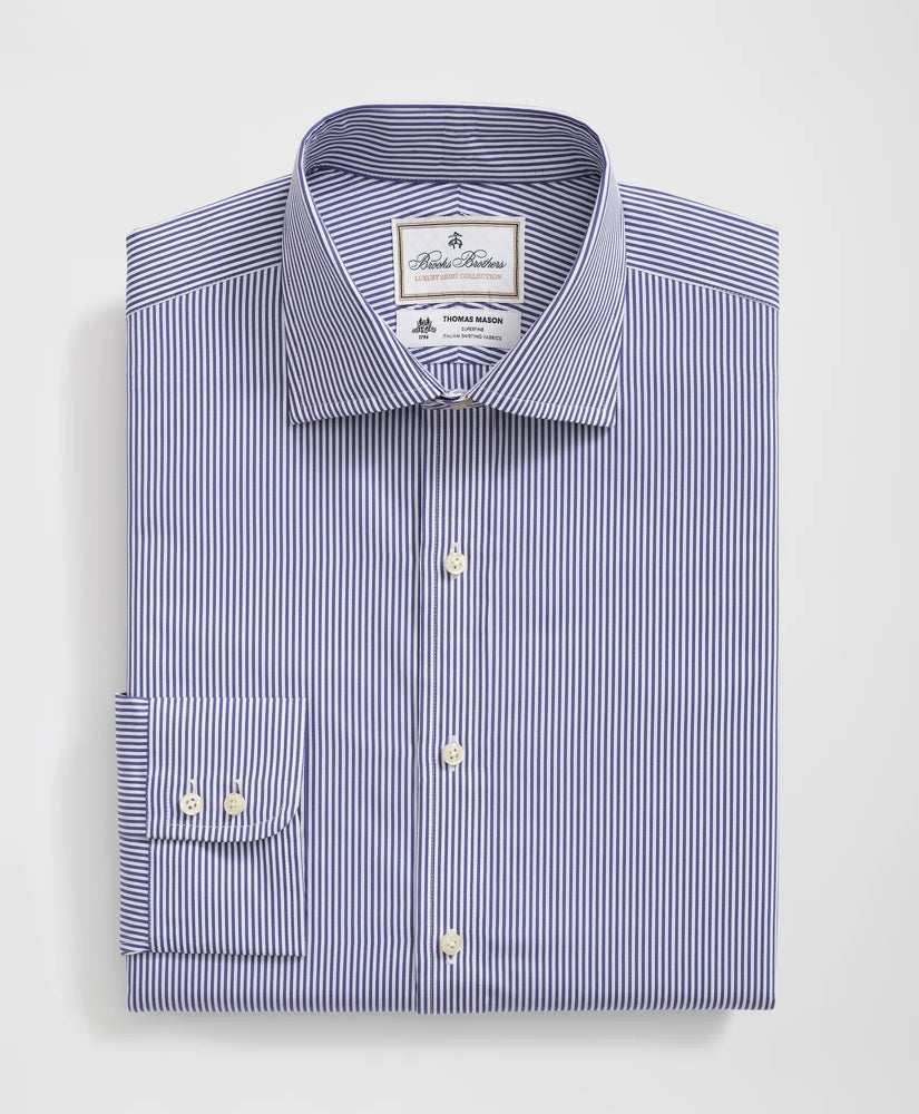 Brooks Brothers X Thomas Mason® Cotton English Collar, Striped Dress Shirt | Brooks Brothers on sale